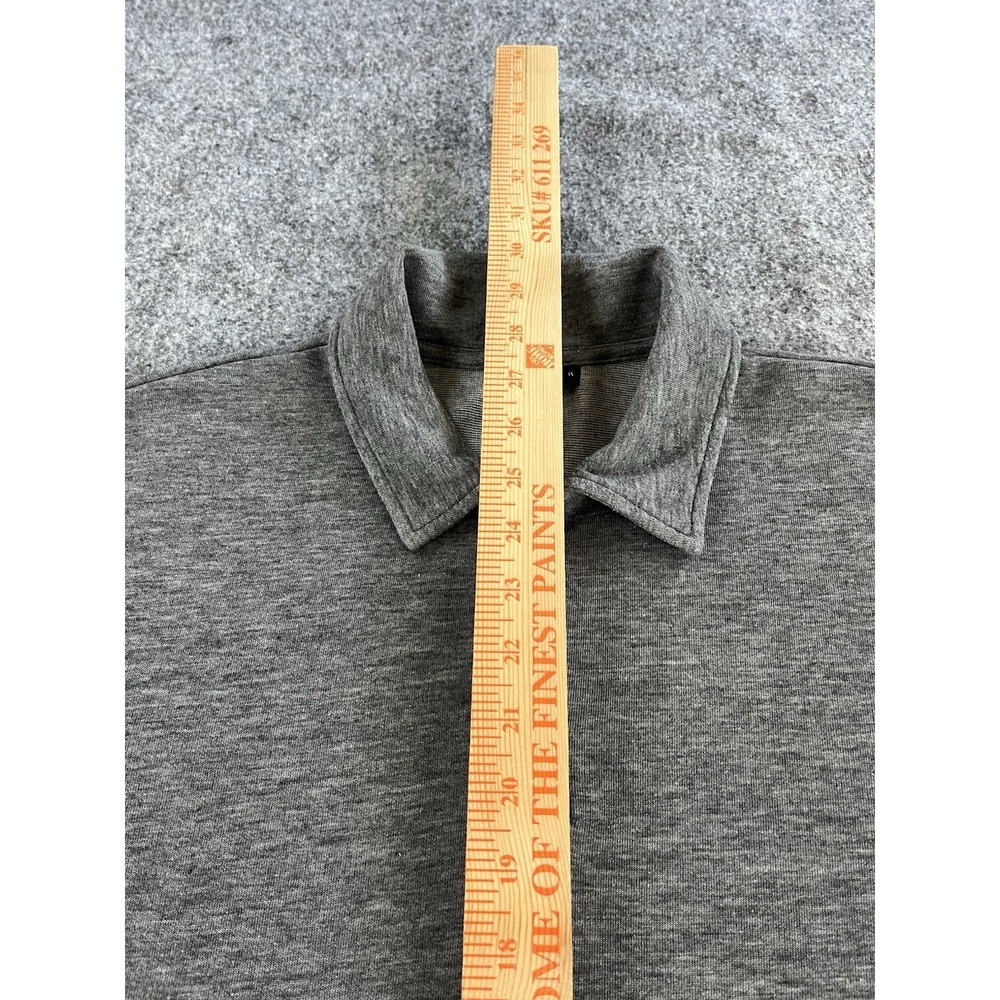 Aether Long Sleeve Polo Shirt Mens XL Merino Wool Heathered Gray Soft Casual EUC - Picture 7 of 9
